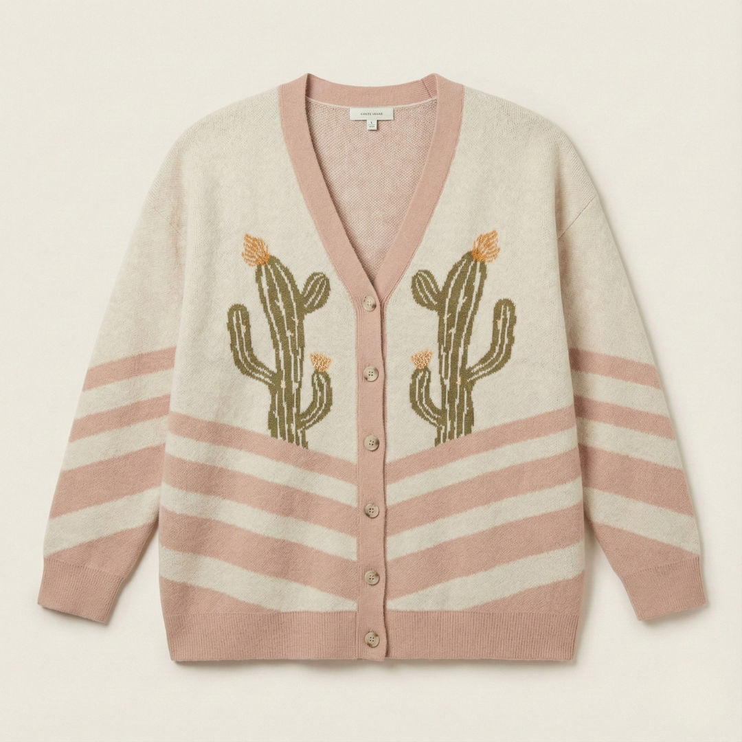 Plus Size Western Print Cardigan for Women