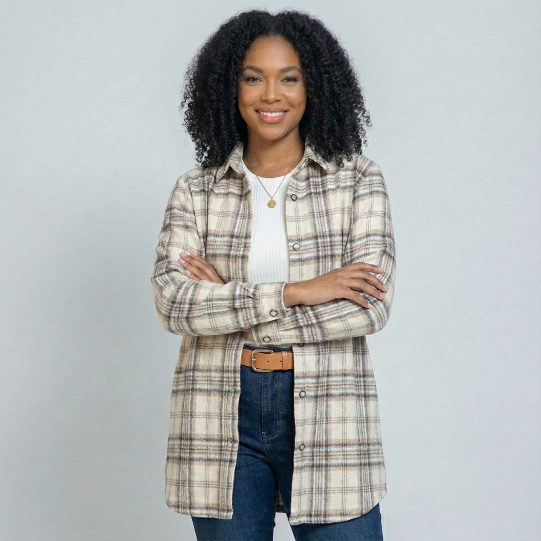 Plus Size Women’s Shacket with Side Slits